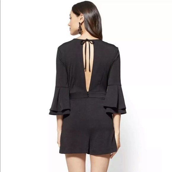 New York and Company Bell Sleeve Short Romper - Picture 4 of 5